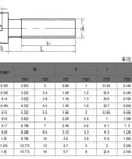 Top Shelf Brass Cheese Head Screws Slotted Machine Bolts M2.5 X 10mm Fasteners dimensional diagram and specifications chart