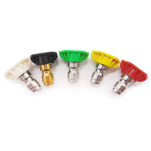 LOVHO pressure washer nozzle tips set, 6 color-coded 1/4-inch quick-connect tips for 4500 PSI