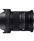 Side view of 18-50mm F2.8 DC DN Contemporary Lens For Canon RF Mount Mirrorless Cameras showcasing zoom markings.
