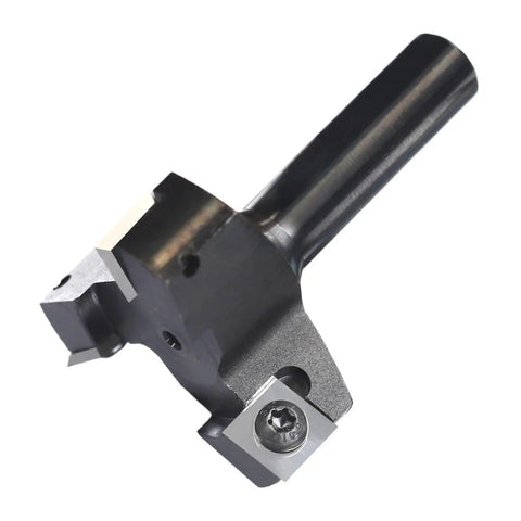 12.7mm Router Bit With 1/2 Inch Shank For Spoilboard Surfacing And Planing, 3-Wing Carbide Insert, 4-Edge Cutter close-up