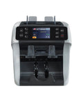 Heavy Duty Automatic Money Counter Machine For Mixing Bill Denominations featuring a digital display and sorting slots for cash.