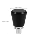 Four Piece Heavy Duty Mechanical Knob Plunger With Rock Solid Spring Lock Pin Optimized For Industrial Machinery featuring a black steel knob.