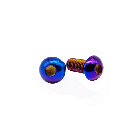 Titanium Screws M6x10mm ISO7380 Button Head Hex Socket Cap Screws Burnt Blue Ti6Al4V GR5 pack of 5