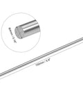 Two 4mm diameter round steel rods, 150mm long, side view; HSS lathe bar stock.