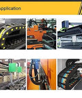 Open Type Drag Chain Cable Carrier with End Connectors R100 Inner 35x75mm used in various CNC applications