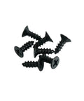 Premium Miniature Self Tapping Screws Solid Steel Countersunk Flat Head Phillips Drive Black Fastener Batch For Electronics And Diy Projects, close-up of screws.