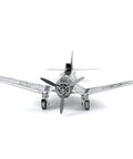 Front view of F4U Corsair 3D Metal Model Kit Unassembled No Glue No Solder Needed Easy Clip From Metal Sheets For Hobbyists