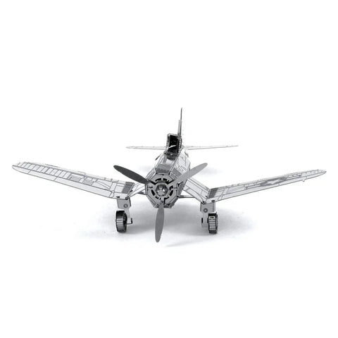 Front view of F4U Corsair 3D Metal Model Kit Unassembled No Glue No Solder Needed Easy Clip From Metal Sheets For Hobbyists