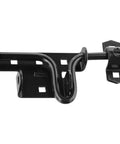 Heavy Duty Sliding Bolt Gate Latch For Wood Fences And Metal Gates WeatherGuard Coated Cold Rolled Steel Padlock Compatible Black Finish
