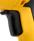 Close-up of pistol grip on the Beefed-Up Heavy Duty Corded Electric Drill With Pistol Grip 1/2 Inch Chuck 10 Amp Motor Model DWD210G.