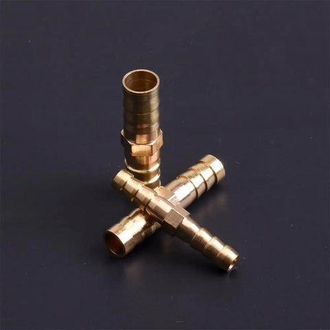 Heavy Duty Brass Barbed Hose Fitting Connector Set For 3mm To 25mm Hoses Leak Proof Copper Coupler Easy Install 5 Piece Durable