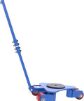 Heavy Duty Machinery Transport Skates Featuring Carbon Steel Frame And 360 Swivel Pu Casters in blue, designed for ease of movement.