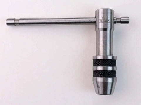 Two Piece Tap Wrench Set With Sliding T Handle And Reference Table For Zero To One Half Inch Taps Ideal For Precise Threading