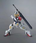 Gundam Barbatos Lupus HG 1/144 Model Kit No Glue Snap Fit Build With Four Color Runner For Easy Color Recreation And Quick Assembly High Detail Combat Ready in action pose