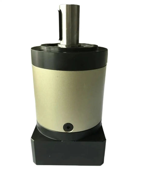 Top Tier Economy Planetary Reducer Gearbox Delivering Ultra Precise 8 Arcmin Backlash ideal for Nema 34 Motors, front view.
