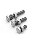 Three TA2 titanium hex screws, nuts, and washers set for Two Piece TA2 Titanium Outside Hexagon Screw And Nut Flat Washer Kit M12x80mm.