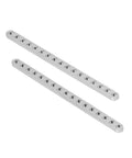 Stainless Steel Straight Brace And Mending Plate Connector For Flat Beams 88 To 280mm With Countersunk Holes And Round Ends For Furniture DIY Projects Beefy Frame Repairs, two silver bars