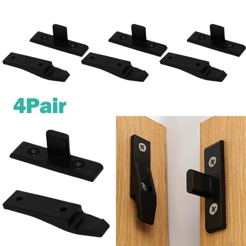 Push In Panel Clips For Kitchen Plinths And Cabinet Mounting Quick Release Fasteners With Concealed Fixing, black ABS plastic