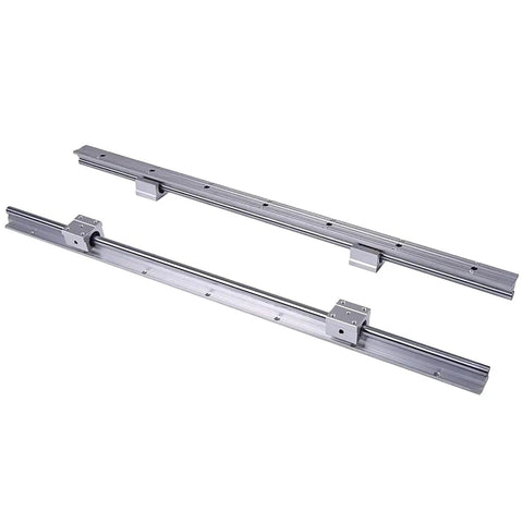 Rock Solid Linear Rails And Bearings 2200mm SBR16 2 Pack With 4 SBR16UU Carriage Blocks For DIY CNC Routers Lathes And Automated Machinery Linear Guide Rail Kit For Smooth Precise Motion