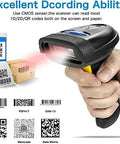 2D Barcode Scanner With Bluetooth And 2.4G Wireless USB Wired Connection Reads 1D 2D QR PDF417 Data Matrix Omnidirectionally
