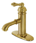 American Classic Brushed Brass Bathroom Faucet With Solid Brass Build, Drip-Free Ceramic Disc, Deck Mount, Victorian vibe faucet
