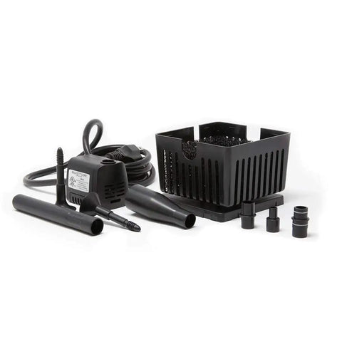 Container Fountain Pump Kit Submersible 120 GPH 5W for Patio Ponds and Indoor Outdoor Fountains with nozzles and accessories