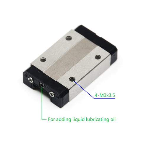 Beefy 150mm Stainless Steel MGN12 Linear Motion Rail Guide With MGN12H Carriage Block For 3D Printers And CNC Machines High Precision Ground Rail In 440C Stainless Steel For Smooth Glide And Heavy Load Capability, MGN12H carriage block with 4-M3 holes and oil port