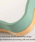 Detail of Slick LED Ceiling Light With Dimmable Modern Flush Mount Energy Saving Three Color Temperatures For Kitchen Bathroom Study And Tea Rooms Easy Install Gray 52cm, showing Nordic design and iron finish.