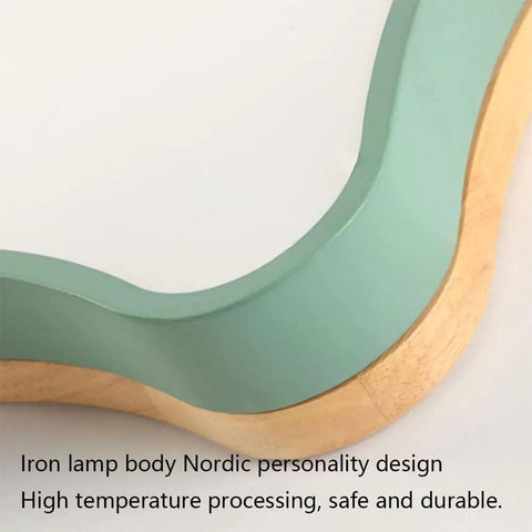 Detail of Slick LED Ceiling Light With Dimmable Modern Flush Mount Energy Saving Three Color Temperatures For Kitchen Bathroom Study And Tea Rooms Easy Install Gray 52cm, showing Nordic design and iron finish.