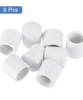 8 Pack Rubber Door Stopper Tips And Caps Set For Wall Protection Durable Rubber And Silicone Bumper Replacement Ends To Prevent Dings Scratches And Slams On Interior Or Exterior Doors White Finish displayed in a set of eight on a plain background.