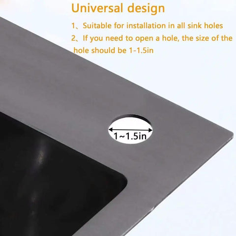 Built In Kitchen Sink Soap Dispenser With 17 Ounce Bottle Black Stainless Steel Space Saving Commercial Grade 304 Stainless Easy Refill No Mess No Drip Lotion Dispenser For Kitchen compatibility illustration