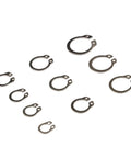 100 Piece M8 To M18 304 Stainless Steel Internal External Retaining Circlips C Clip Washers Snap Retaining Ring Kit