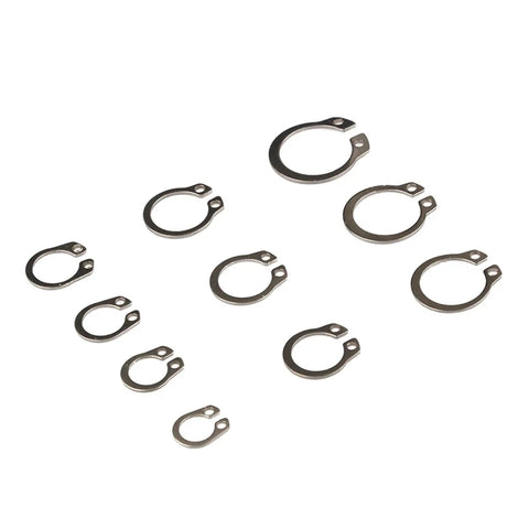 100 Piece M8 To M18 304 Stainless Steel Internal External Retaining Circlips C Clip Washers Snap Retaining Ring Kit