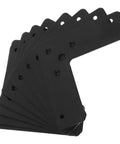 Black Stainless Steel L Shaped Corner Braces Set Of 10 Heavy Duty Right Angle Brackets arranged in a fan pattern
