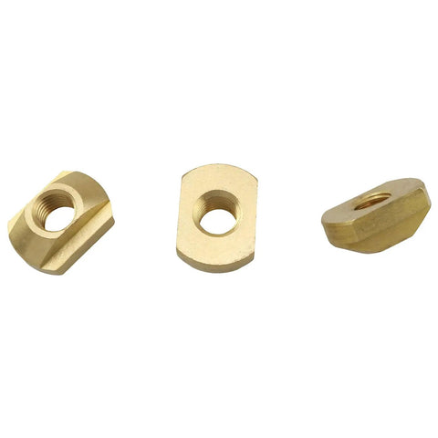4 Pack Brass Rail Nuts M8 T Shaped Buoyancy Wing Plates 0.55 By 0.78 Inches For Surfboard And Paragliding Gear