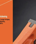 Close-up of Beefy Heavy Duty Pipe Wrench 12 Inch Heat Treated Steel With Forged Hook Jaw showing design and thickening body feature.