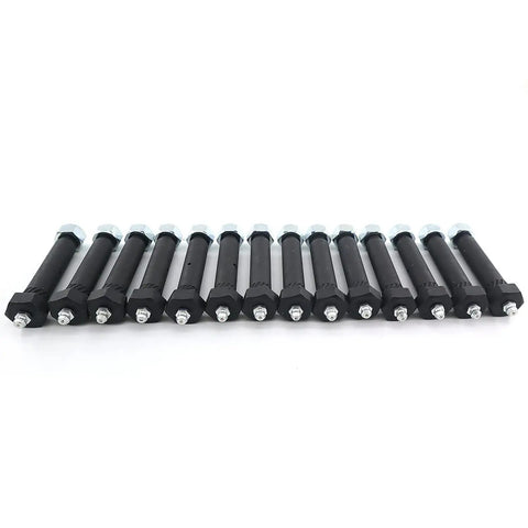 Heavy Duty Greaseable Trailer Axle Spring Shackle Bolts With Knurled Shoulders And Lock Nuts, 9 By 16 Inch X 3 Inch Fits 2K To 7K Lb Trailers, 14 Pack.