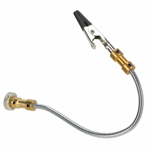 Handy Soldering Helping Hands With Magnetic Base Adjustable Third Hand Tool For Electronics Repair And Assembly, flexible alloy steel clamp.