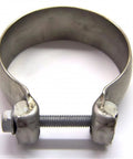 3 Inch Stainless Steel Swivel Seal Clamp For Ball And Socket Connections, Heavy Duty, Secure Fit For Hoses And Pipe Links, Ideal For Automotive, Exhaust, And Universal Applications. front view