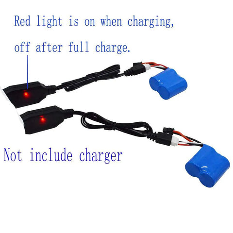 2 Pack 7.4V 600mAh Li Ion RC Boat Battery With XH3P Plug For H100 H102 H106 H108 T1 T02 RC Boats Plus Cable Real Capacity About 700mAh To 800mAh