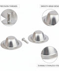 Replacement Bead Style Stainless Steel Pot Lid Knobs For Glass Cookware Repair Kit, Heat Resistant Handle Upgrade To Fix Broken Lids Easy Grip Design For Smoother Cooking And Quick Cleanup, 2-pack