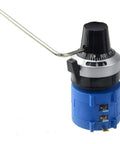10K Ohm 2W Wirewound Multi Turn Potentiometer With 10 Turn Dial Counting Rotary Knob 6mm Shaft Adjustable Precision Potentiometer For DIY Electronics And Pro Projects, showing blue base and black dial