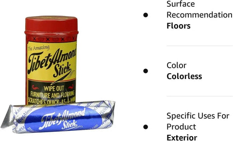 Legit Wooden Scratch Eraser Stick For Quick Furniture And Hardwood Floor Touch Ups, colorless repair crayon in sealed tin.