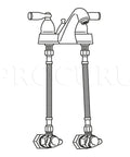 Illustration of 10 Pack 16 Inch Stainless Steel Braided Faucet Hose Connectors Set Must Have 3 Eighths Inch Compression To One Half Inch FIP Lead Free Safe For Kitchen And Bathroom Durable Easy Install Flexible Water Supply Lines diagram.
