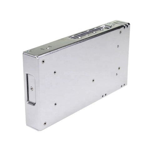 Built Like A Tank 36 Volt 9.7 Amp 350 Watt Ac Dc Switching Power Supply with smooth metal chassis and compact design.
