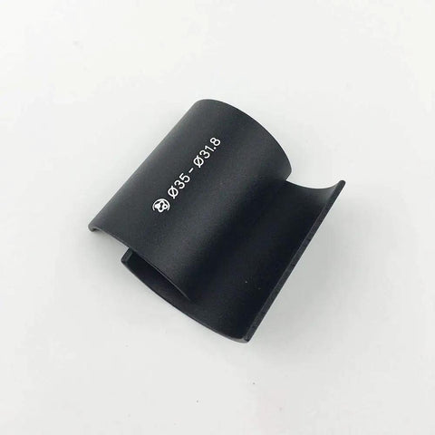 Bike Handlebar Shim And Stem Reducer Bore Adapter 31.8mm To 35mm Aluminum Alloy Black Ultra Lightweight 60mm Length 20g