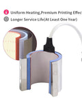 3 Oz Straight Tumbler Heat Press Attachment for Sublimation Stainless Steel Mini Skinny Tumblers 5 Pin Connector