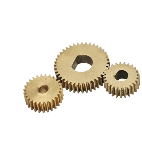 Copper Gear Wheel 26 Teeth 0.7 Module D Hole Flat Gear 19.6mm Diameter 5mm Thick With 10x9mm Bore displayed in cluster