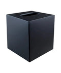 Square Tissue Box Cover In Matte Black Metal, Durable Facial Tissue Holder For Bathroom Vanity, Bedroom Or Office, Luxury Design