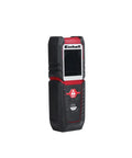 Laser Distance Meter TC LD 25 Measuring Range 005 to 25 Meters Accuracy Around 3 Millimeters Class II Diode 635 handheld tool in black and red.